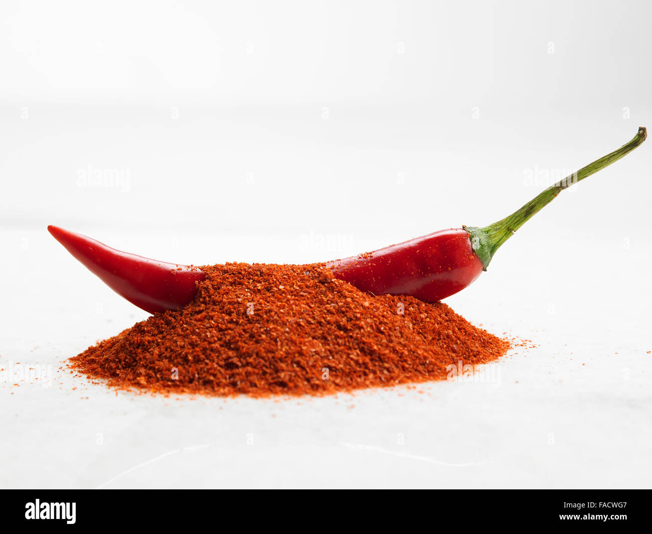 fresh chilli and chilli powder Stock Photo - Alamy