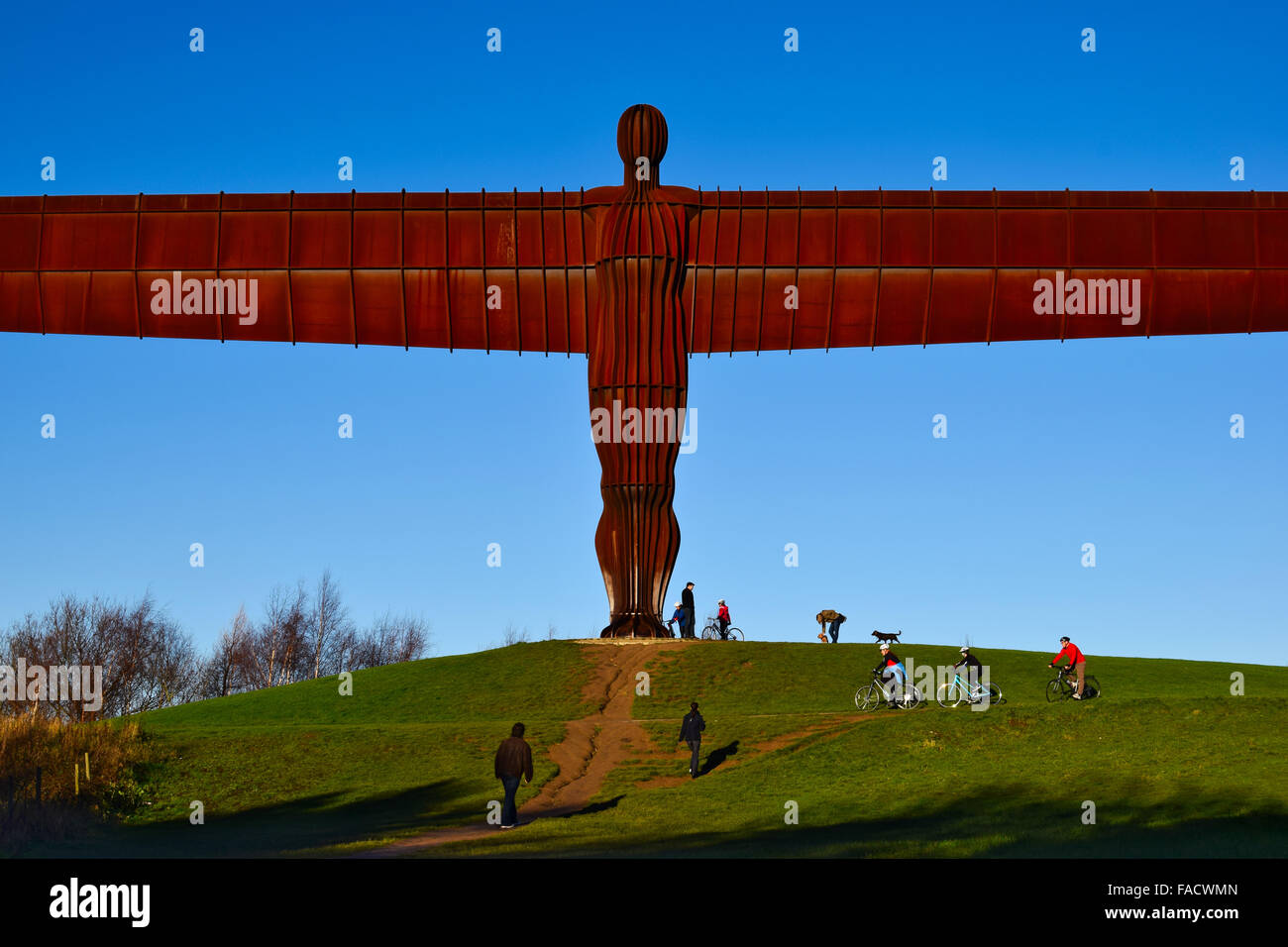 The Angel of The North, designed by Antony Gormley, in Low Fell, Gateshead. Stock Photo