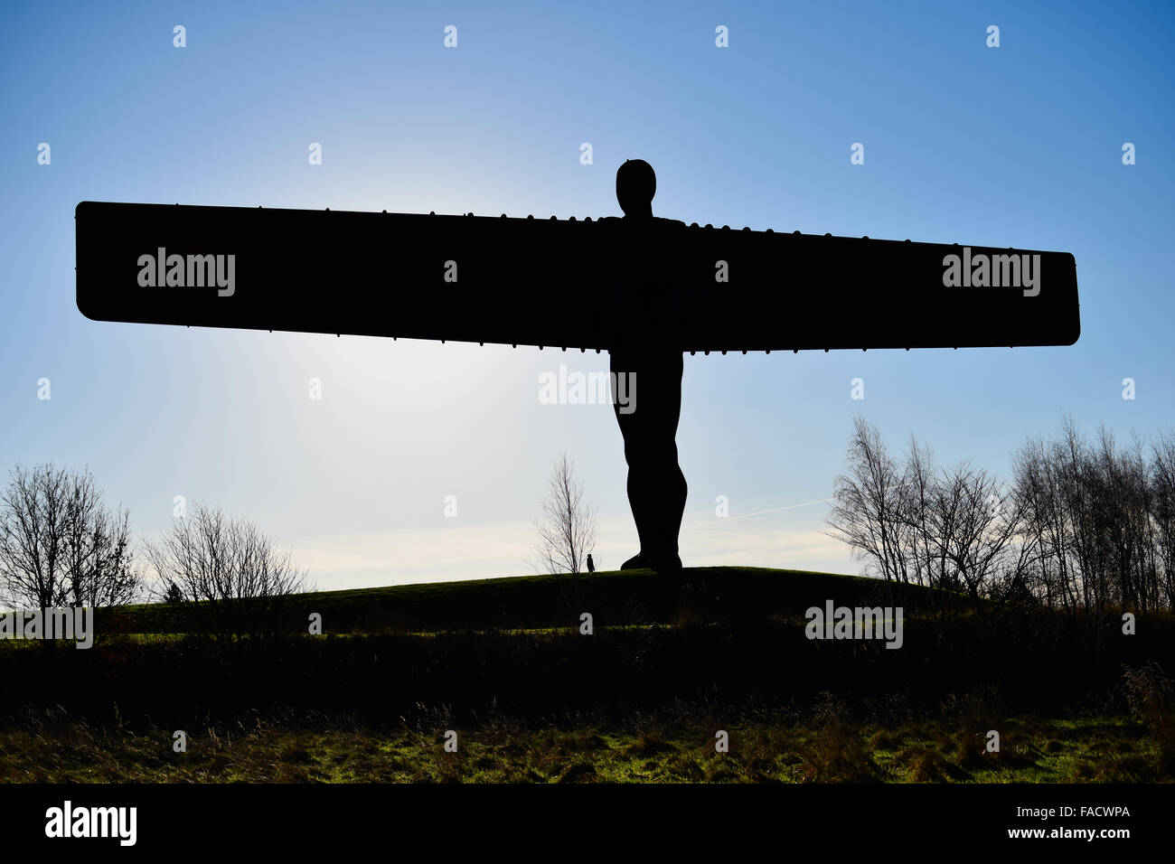 The Angel of The North, designed by Antony Gormley, in Low Fell, Gateshead. Stock Photo