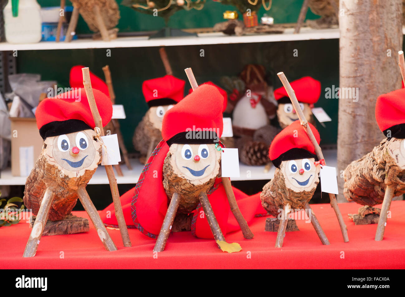 Tio de Nadal for sale on Christmas market Stock Photo - Alamy
