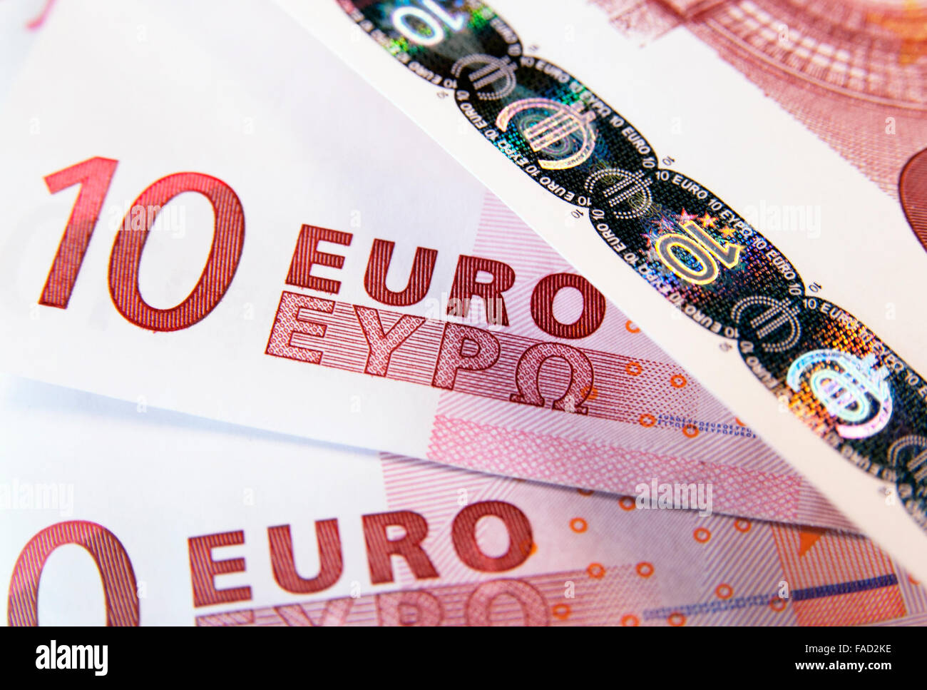 Ten euro banknote as a background Stock Photo