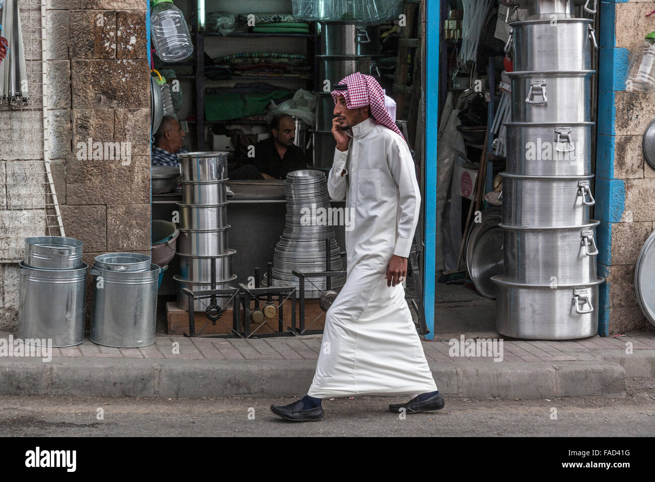 Street Scene, Madaba, Jordan Stock Photo