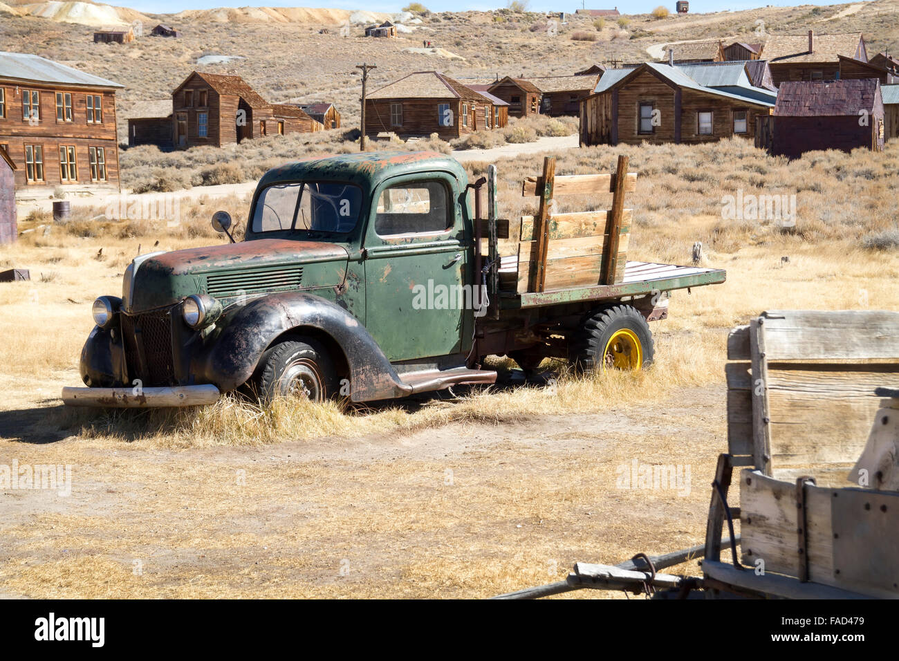 Old abandon truck in the Bodie Ghost Town, Bodie California Stock Photo