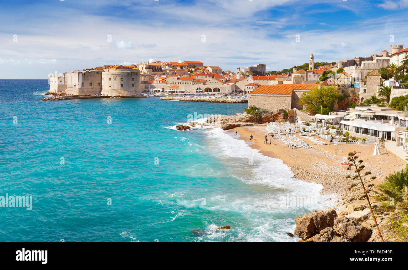 Dubrovnik beach, Croatia Stock Photo