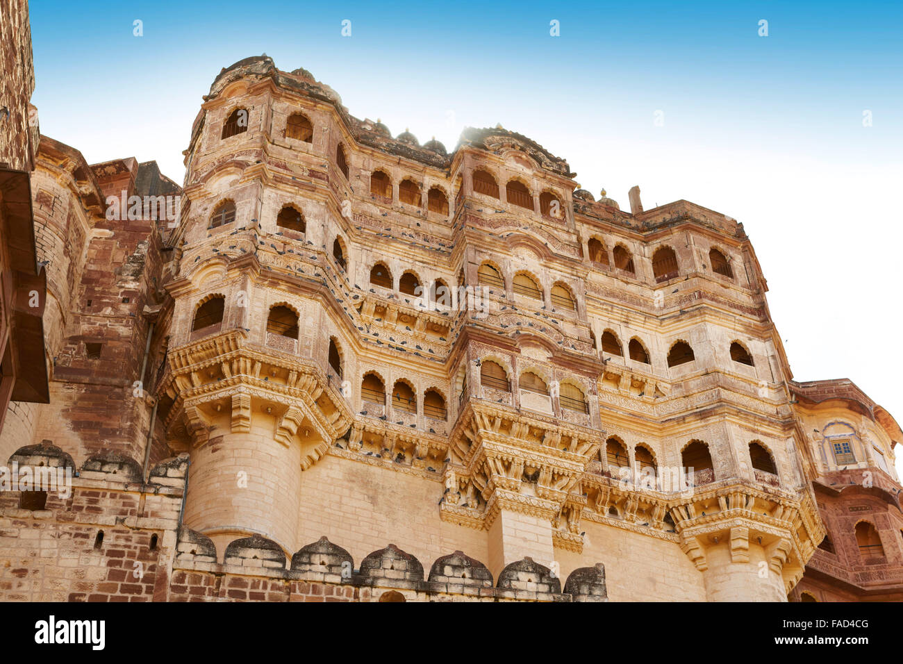 Mehrangarh Fort, Jodhpur, Rajasthan, India Stock Photo