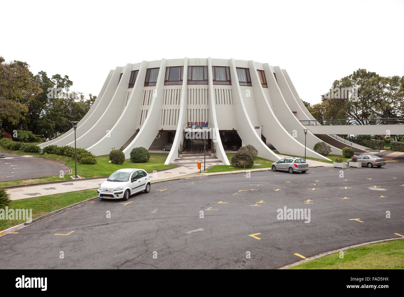 Casino of Madeira, building designed by the famous Brasilian Architect Oscar Niemeyer. Funchal, Madeira Stock Photo