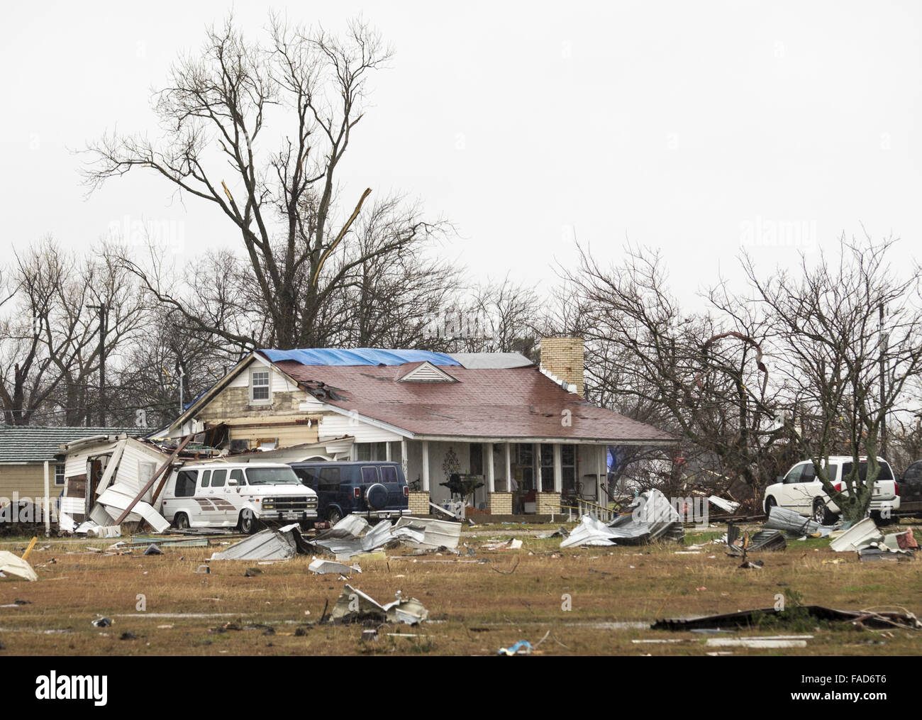 Princeton, Texas, US. 27th Dec, 2015. Devastated by a Tornado, the evening of December 26th, in the North Texas town of Wylie. One of two homes destroyed by the aftermath of mother nature's force. Credit:  Hoss Mcbain/ZUMA Wire/Alamy Live News Stock Photo