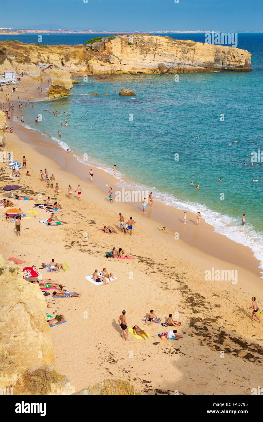 Algarve beach coast near Albufeira, Portugal Stock Photo