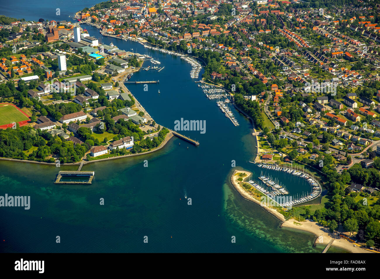 Aerial view, Neustädter Segler Verein eV (right), Marina marina