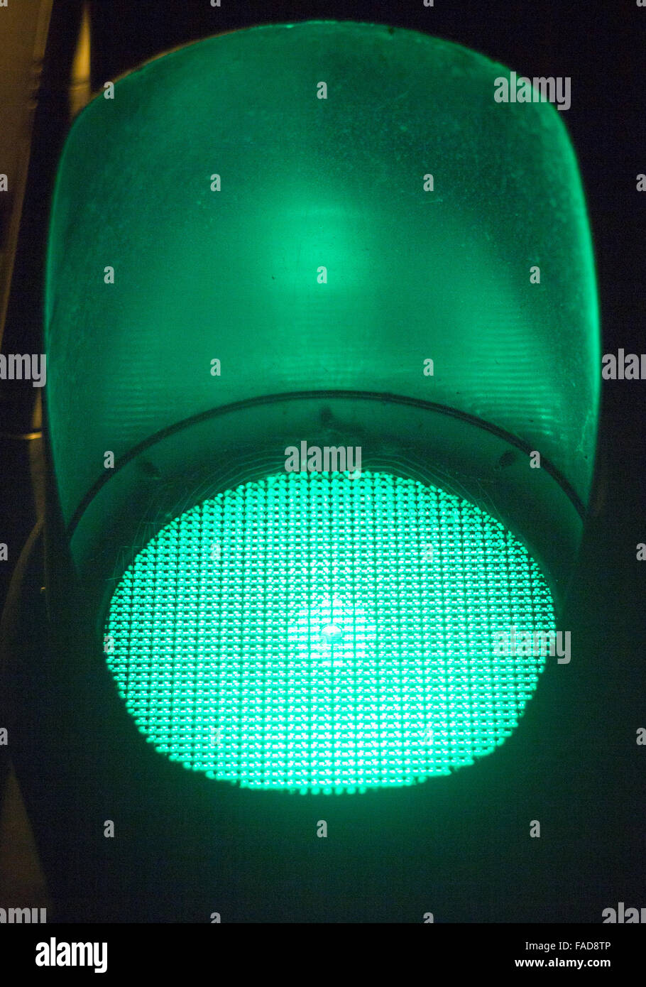 Green man go road traffic light sign Stock Photo - Alamy