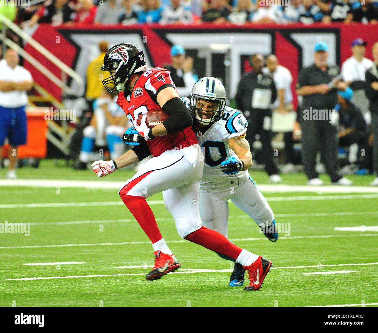 September 14, 2015: #26 Tevin Coleman of the Atlanta Falcons in action  during NFL Monday Night Football game between Philadelphia Eagles and  Atlanta Falcons in the Georgia Dome in Atlanta Georgia. The