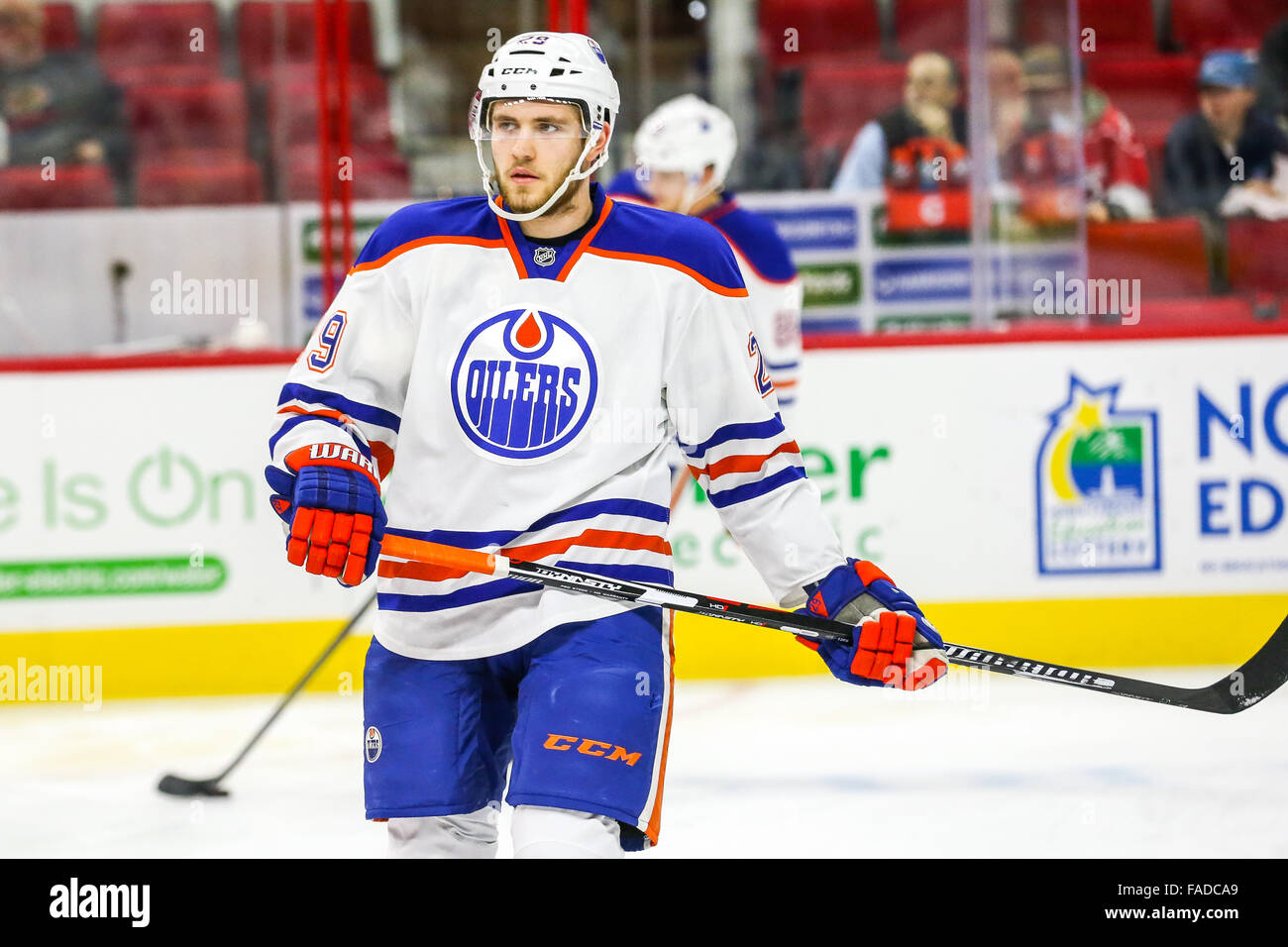Edmonton Oilers center Leon Draisaitl (29) during the NHL game Stock Photo  - Alamy
