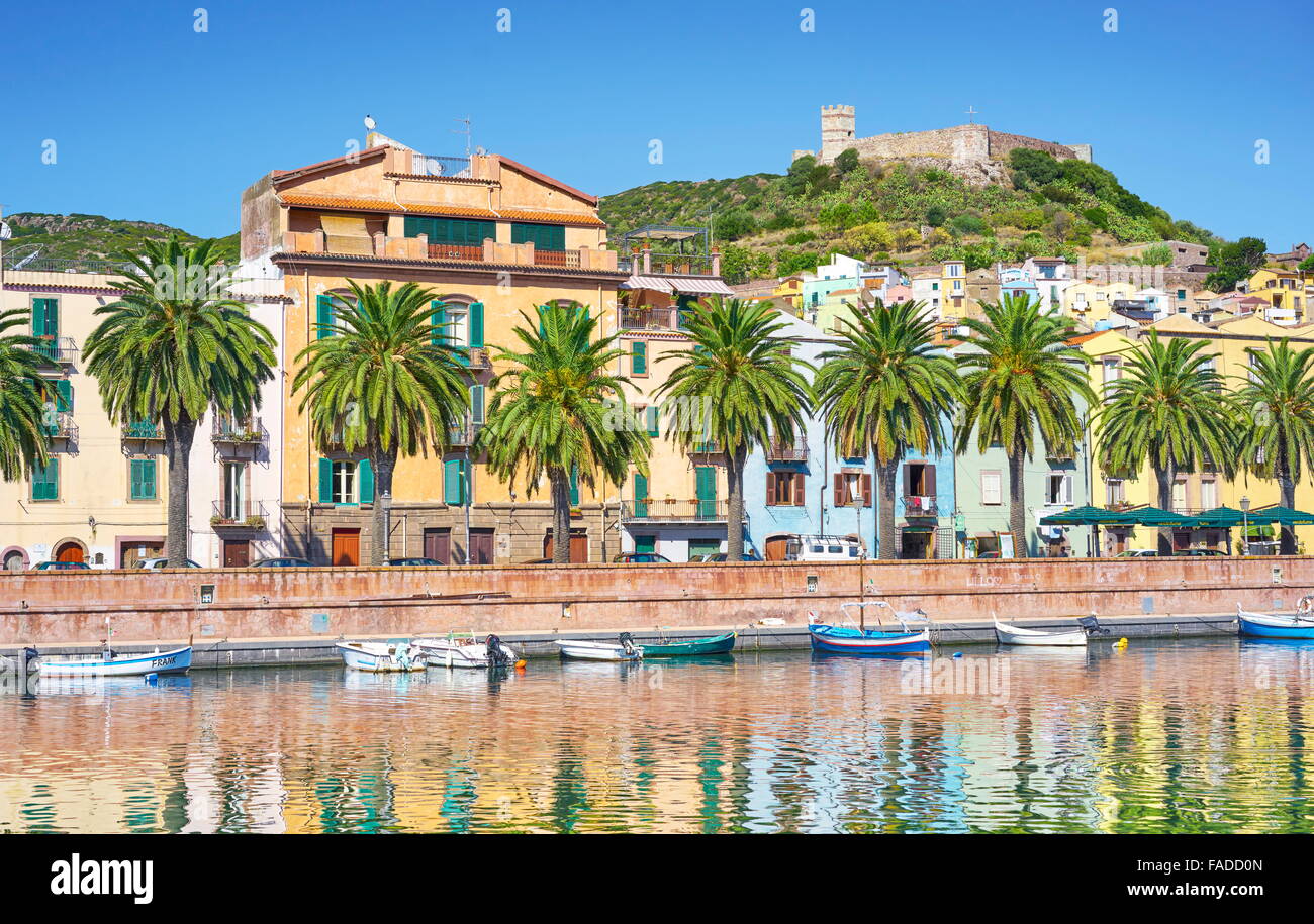 Bosa Old Town, Sardegna (Sardinia Island), Italy Stock Photo
