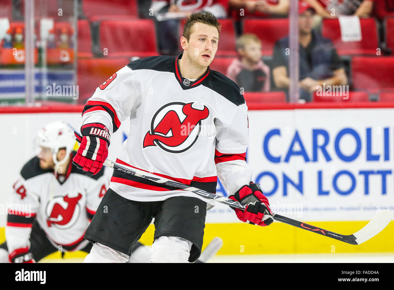 New Jersey Devils left wing Jiri Tlusty (9) during the NHL game between the New  Jersey Devils and the Carolina Hurricanes at the PNC Arena Stock Photo -  Alamy