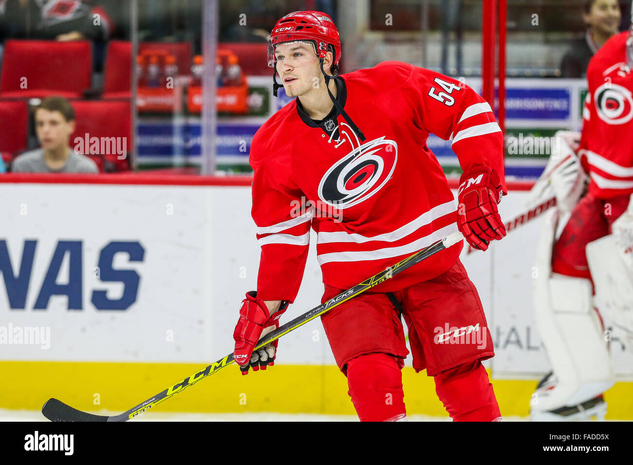 Carolina Hurricanes defenseman Brett Pesce (54) during the NHL game between  the Anaheim Ducks and the Carolina Hurricanes at the PNC Arena Stock Photo  - Alamy