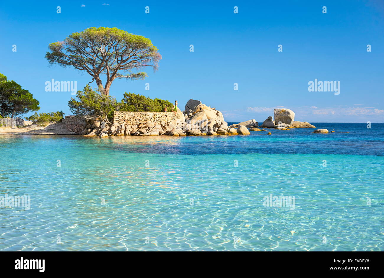 Palombaggia Beach, Porto-Vecchio, East Coast of Corsica Island, France Stock Photo