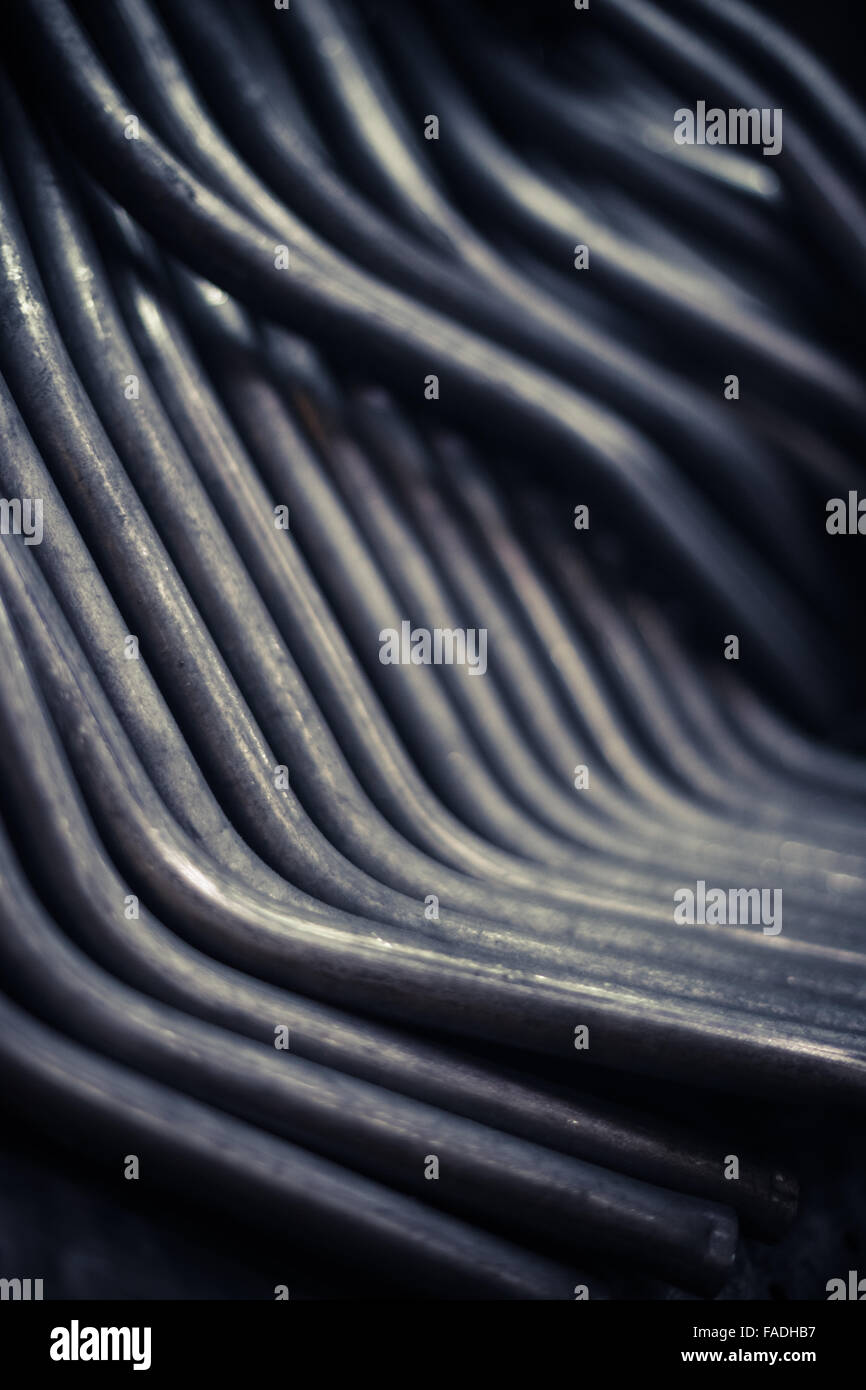 Close up image of some bent metal bars Stock Photo Alamy