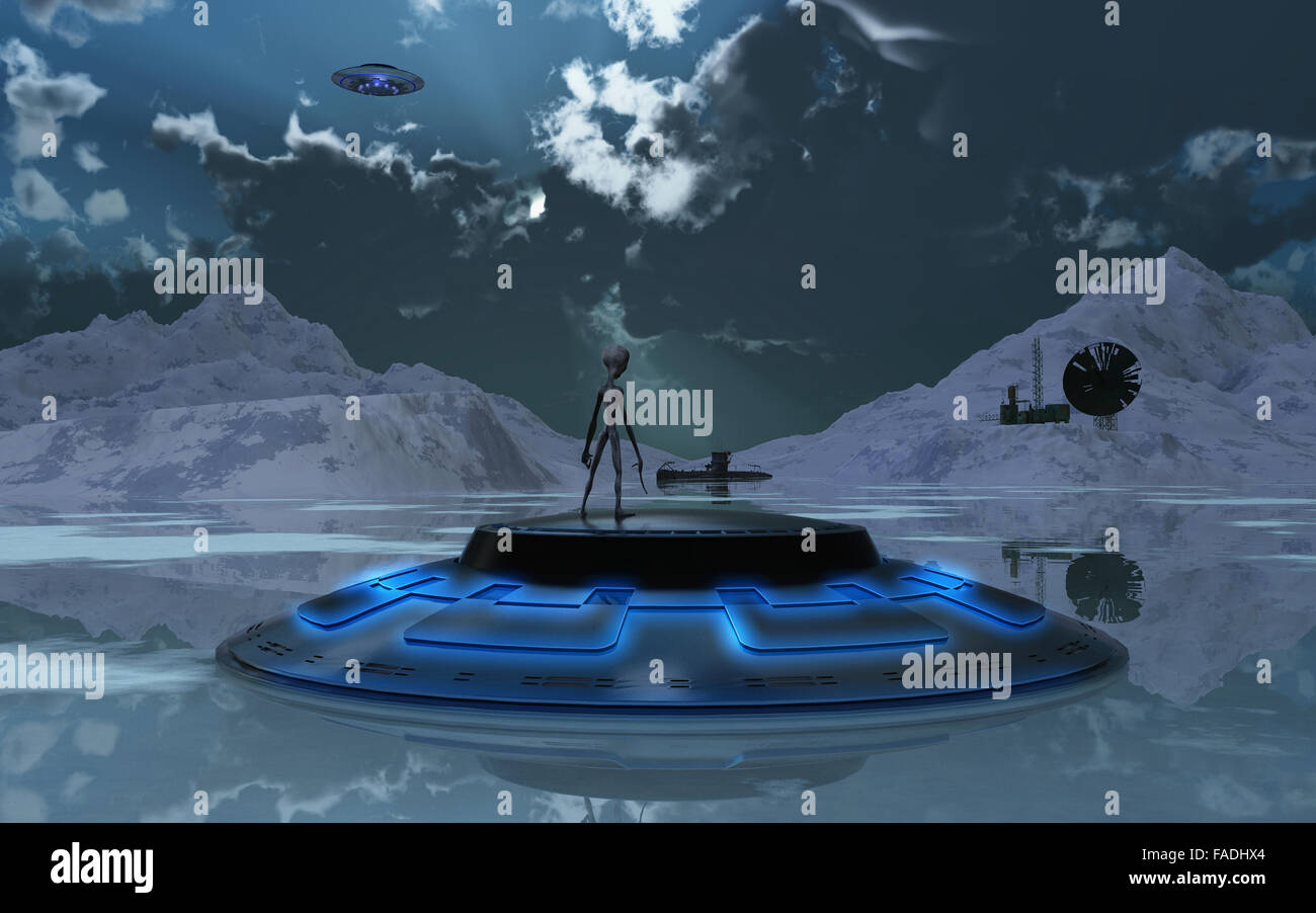 The Nazi , Alien Base 211, Said To Be At The Antarctic Stock Photo - Alamy