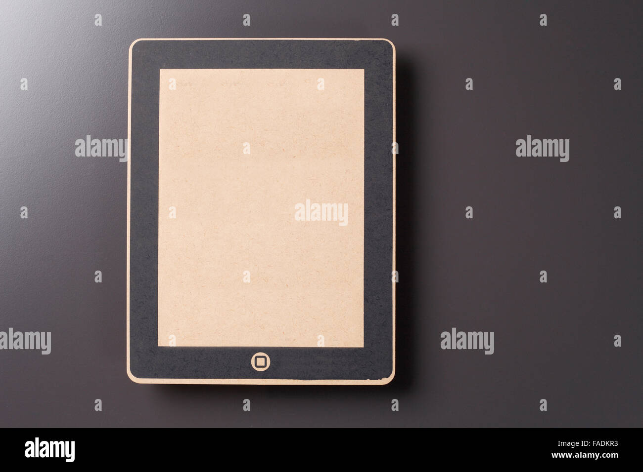 dummy tablet PC on the gray background Stock Photo