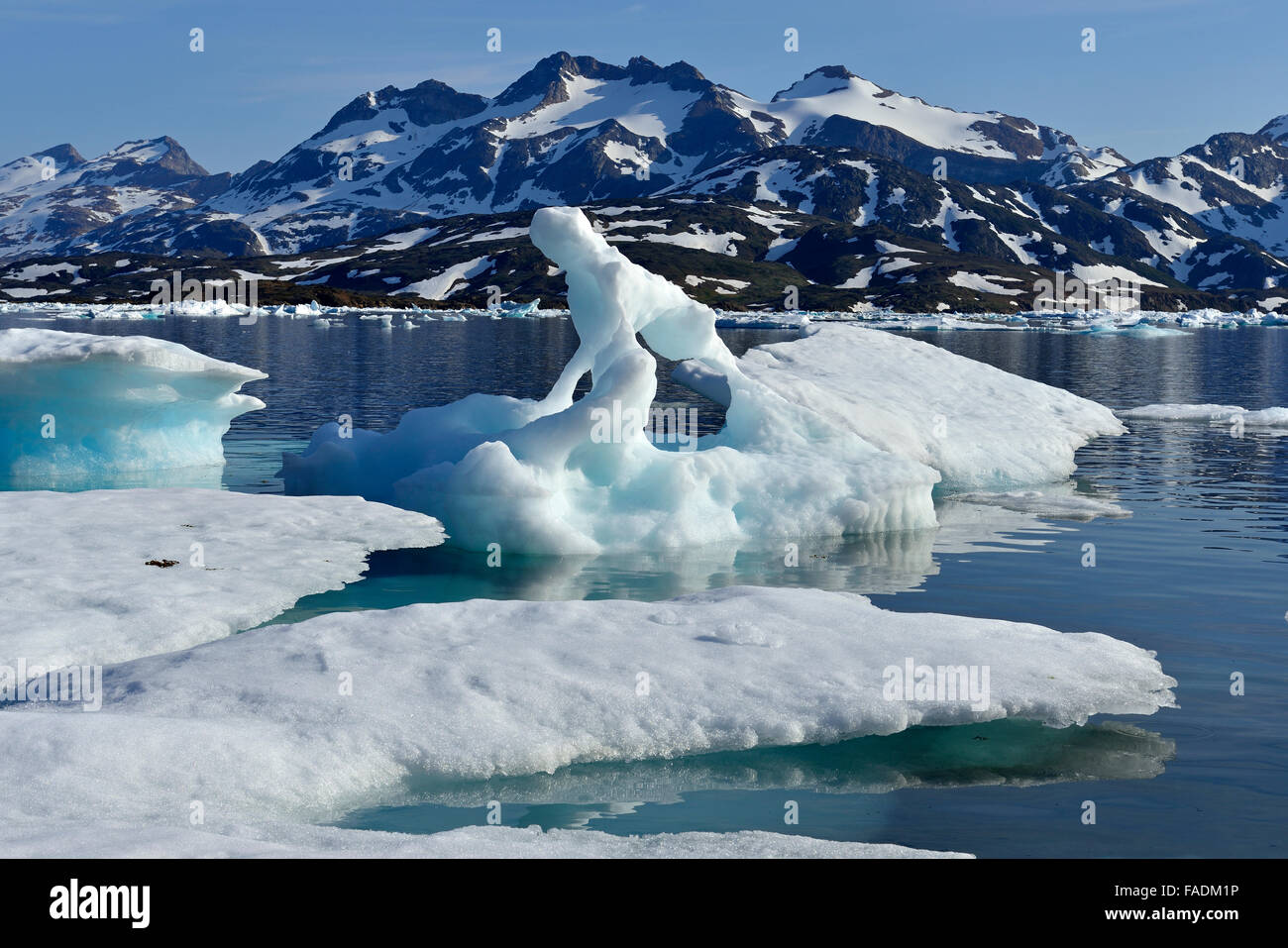 Pack Or Drift Ice In Kong Oscars Havn Ammassalik Island East 