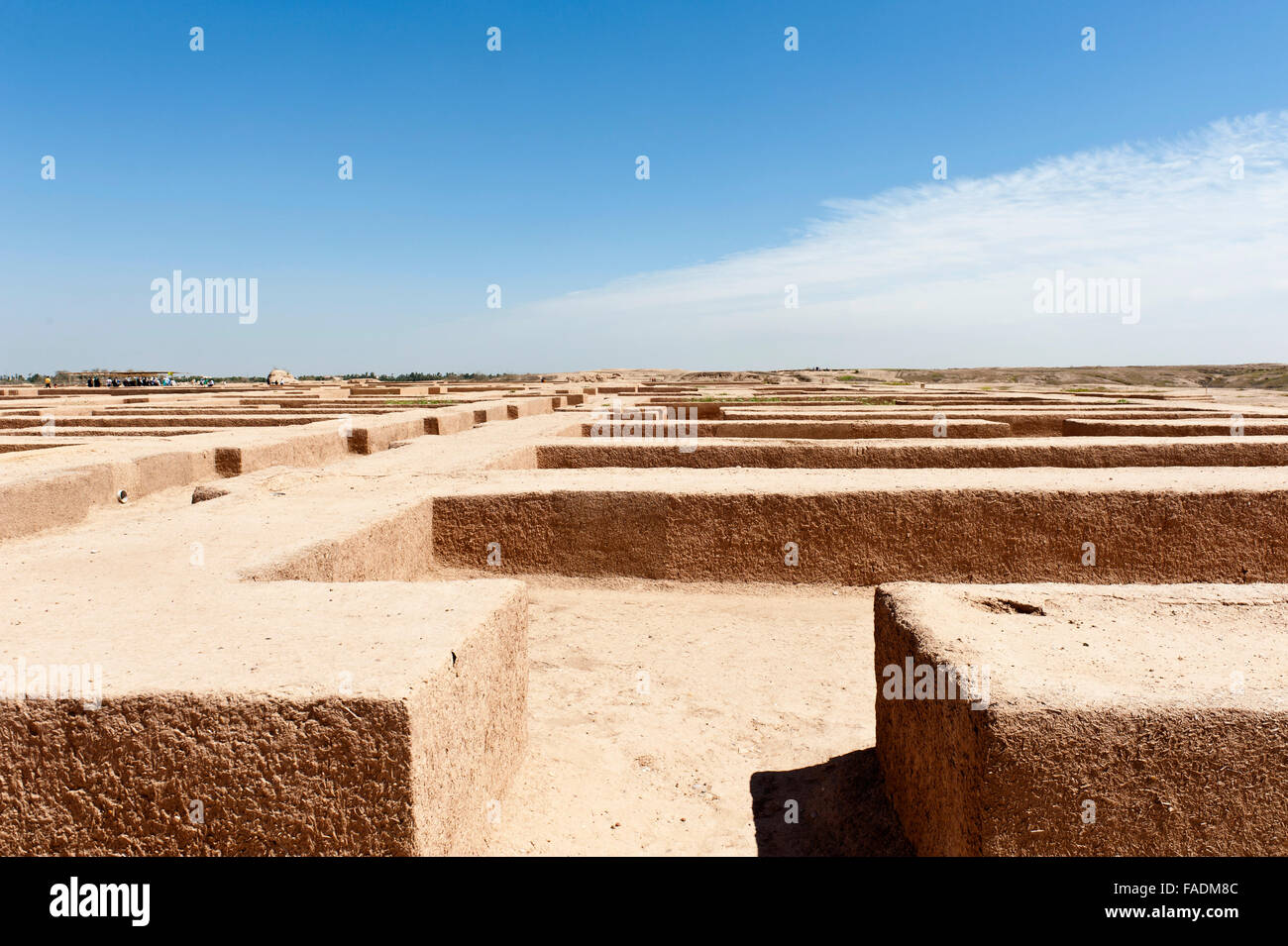 Foundation walls, ancient Persian city of Susa or Shush, Khuzestan Province, Iran Stock Photo