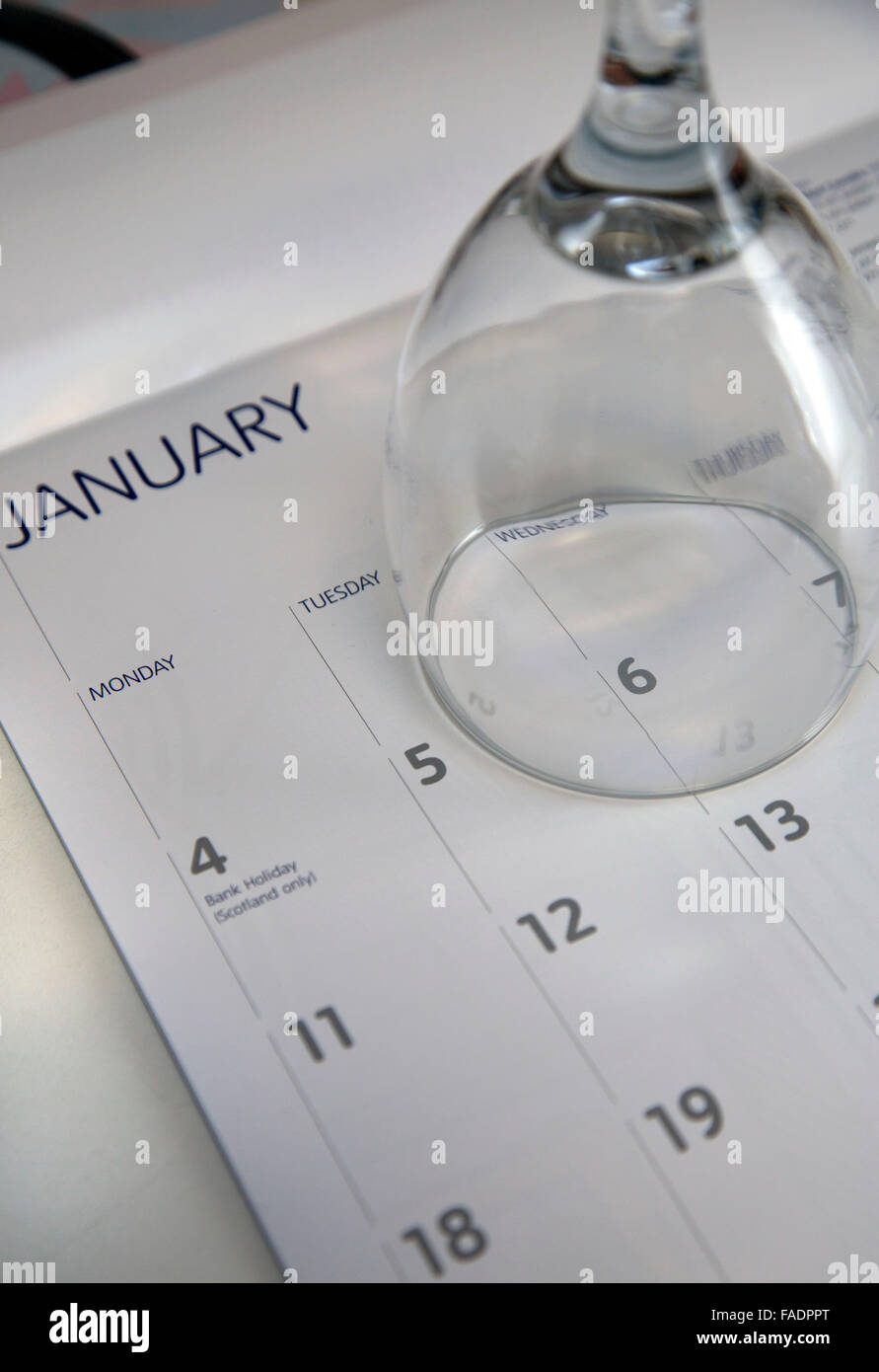 Dry January: some people give up alcohol for first month of the year, London Stock Photo