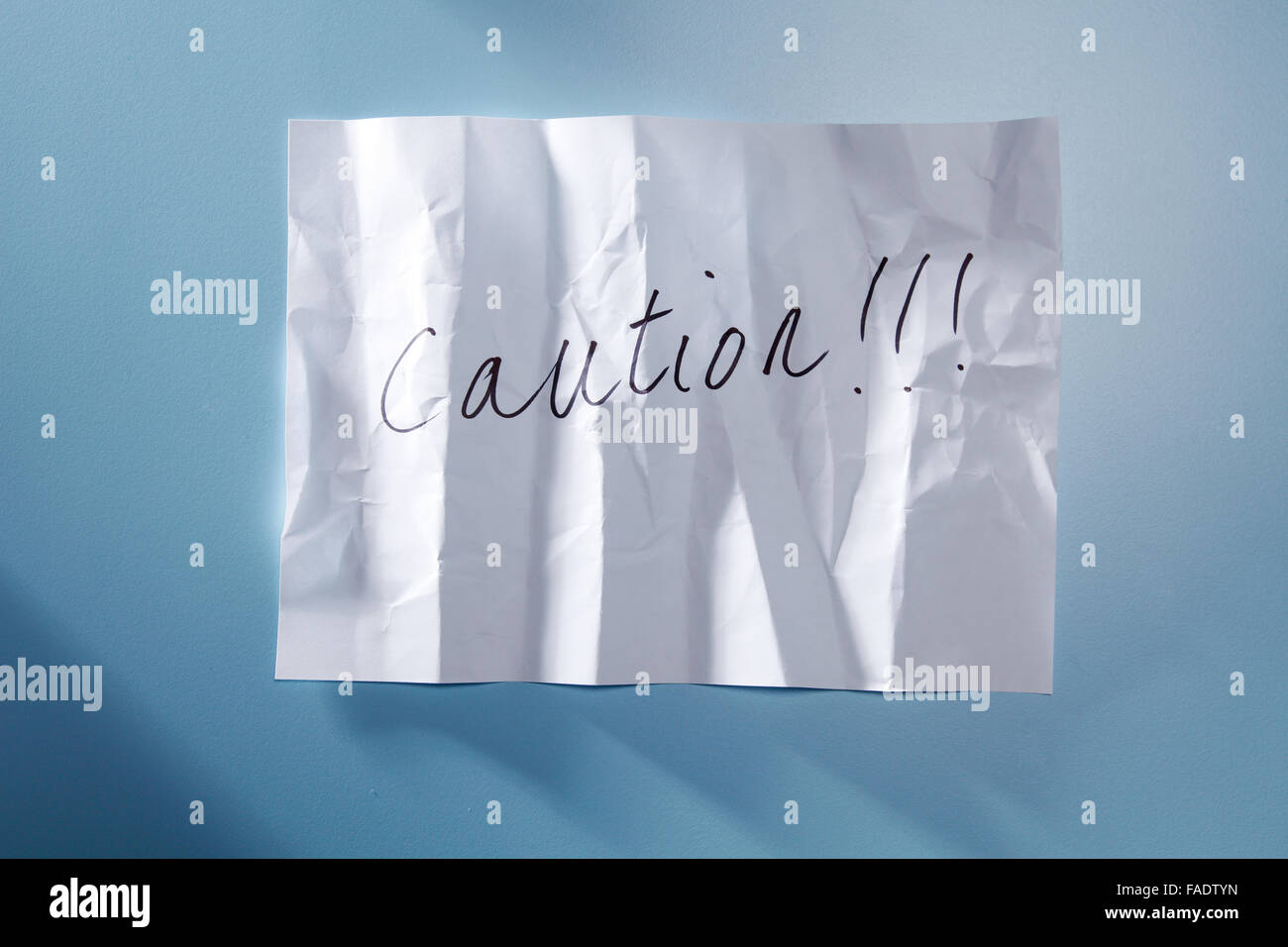 Creased Sheet of Paper Stock Photo Alamy