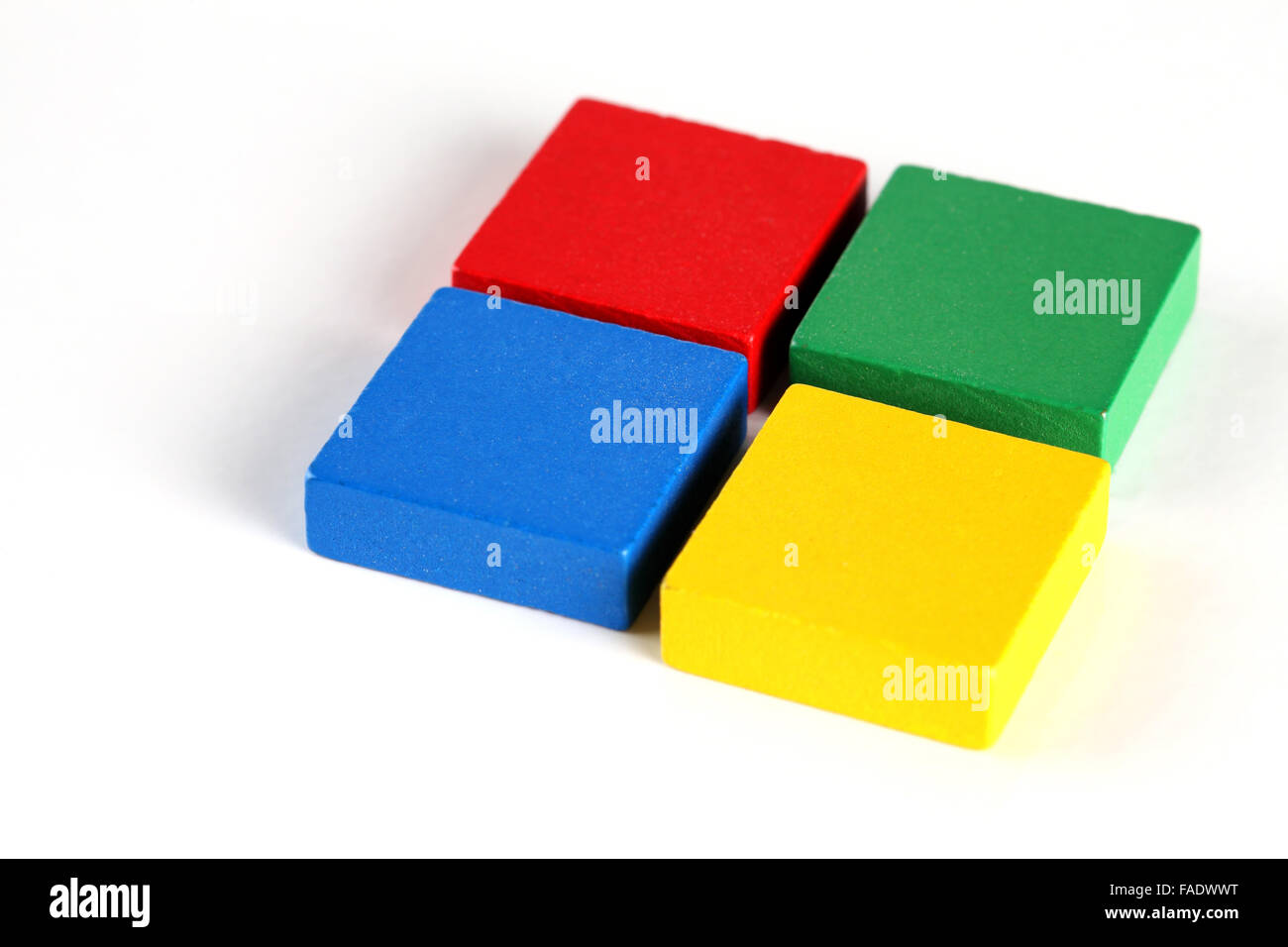 colorful of wooden blocks on the white background Stock Photo - Alamy