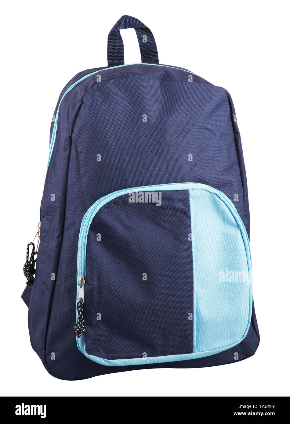 Blue back pack with clipping path Stock Photo