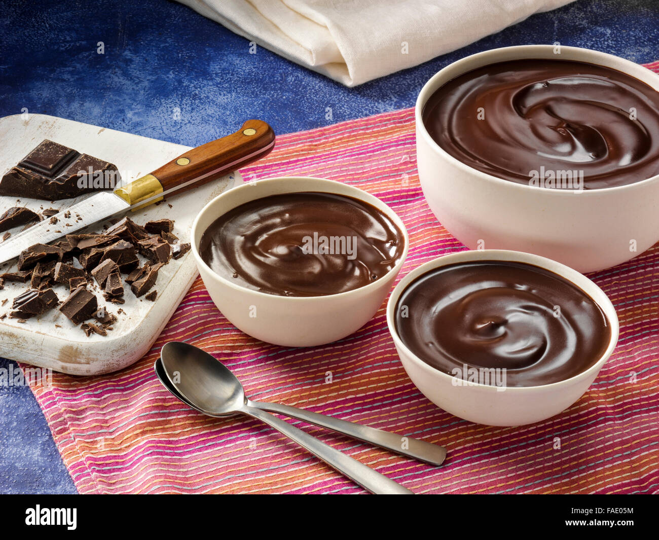 Chocolate pudding Stock Photo
