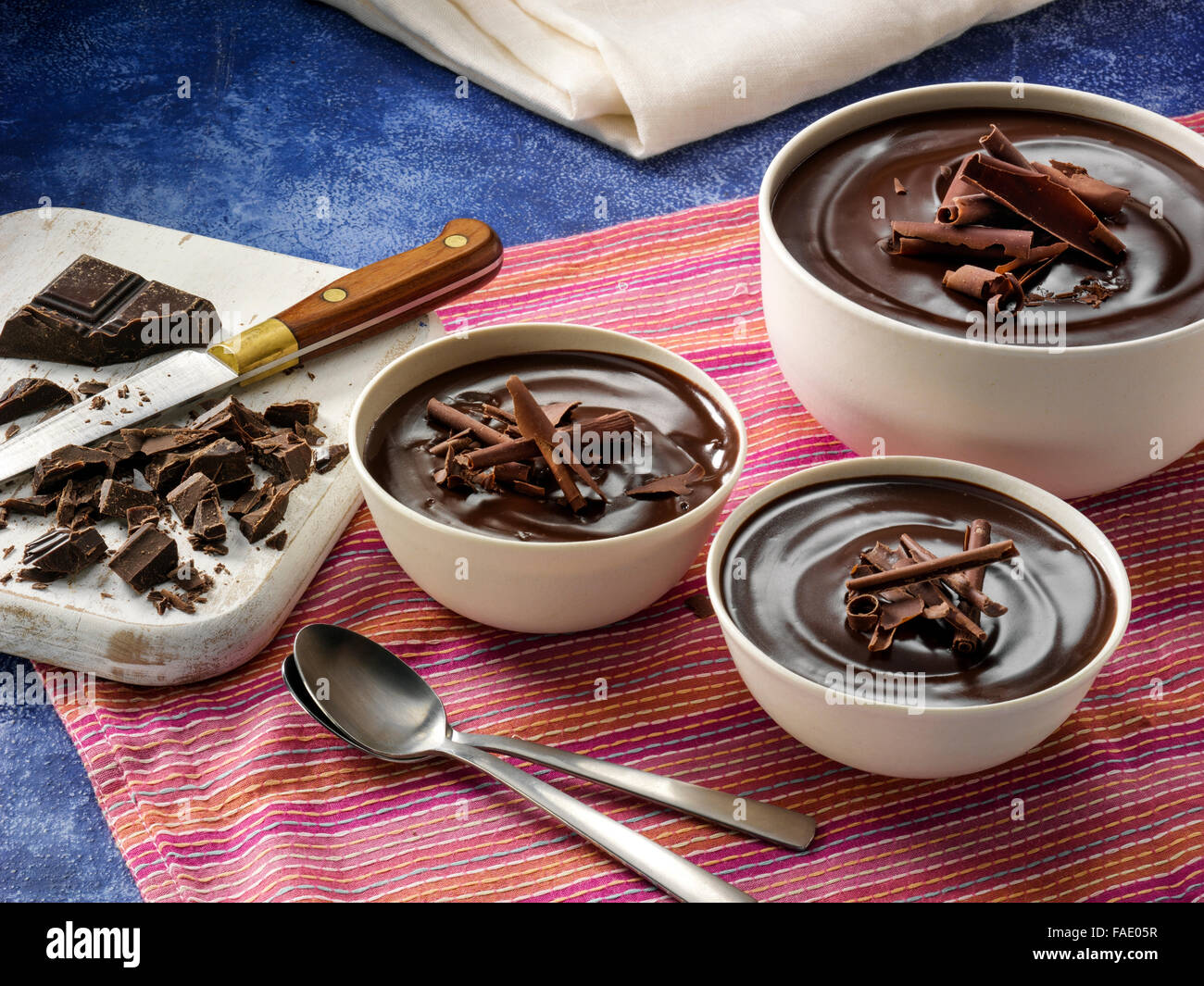 Chocolate pudding Stock Photo