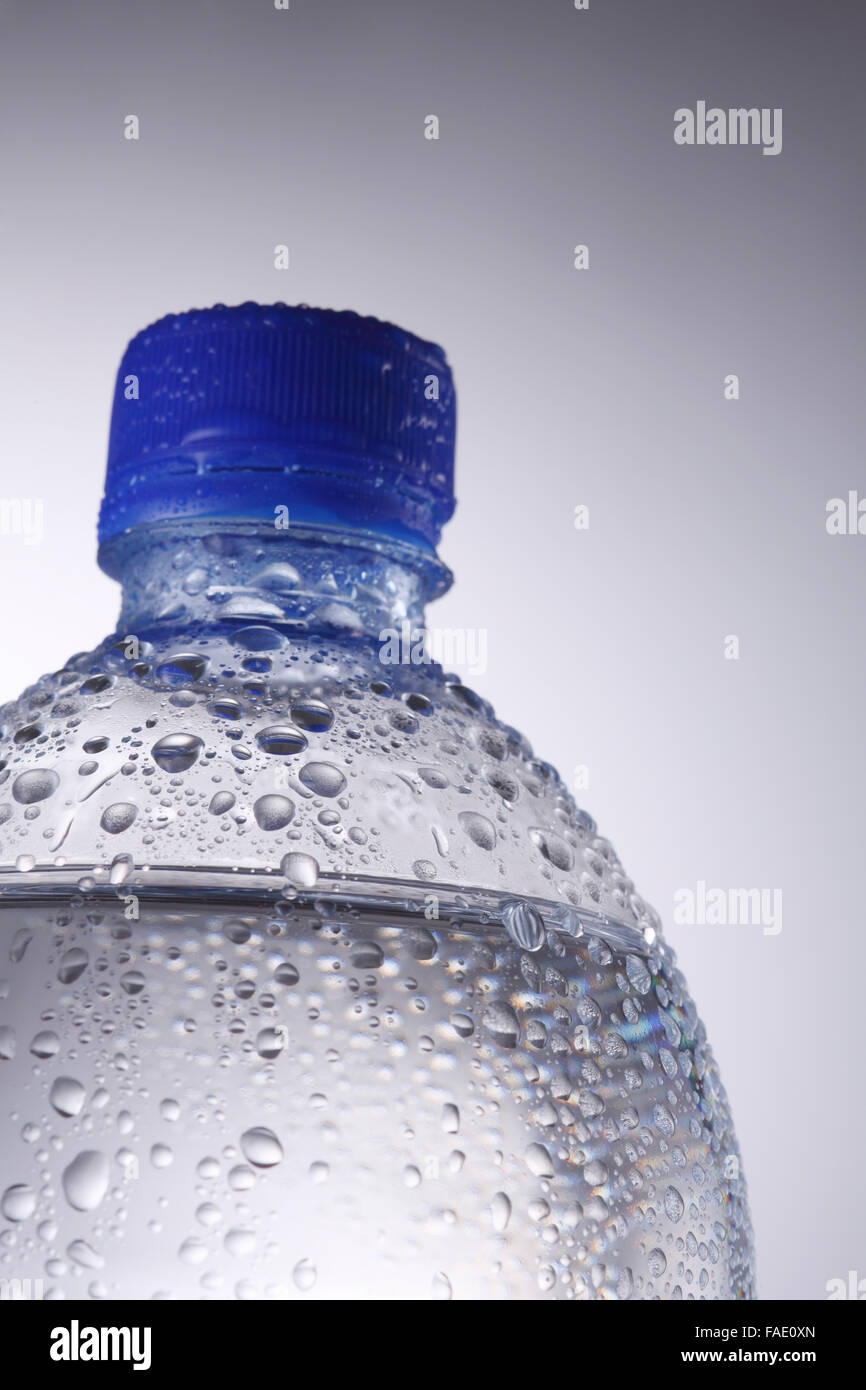 close up of the mineral bottle with condensation Stock Photo Alamy