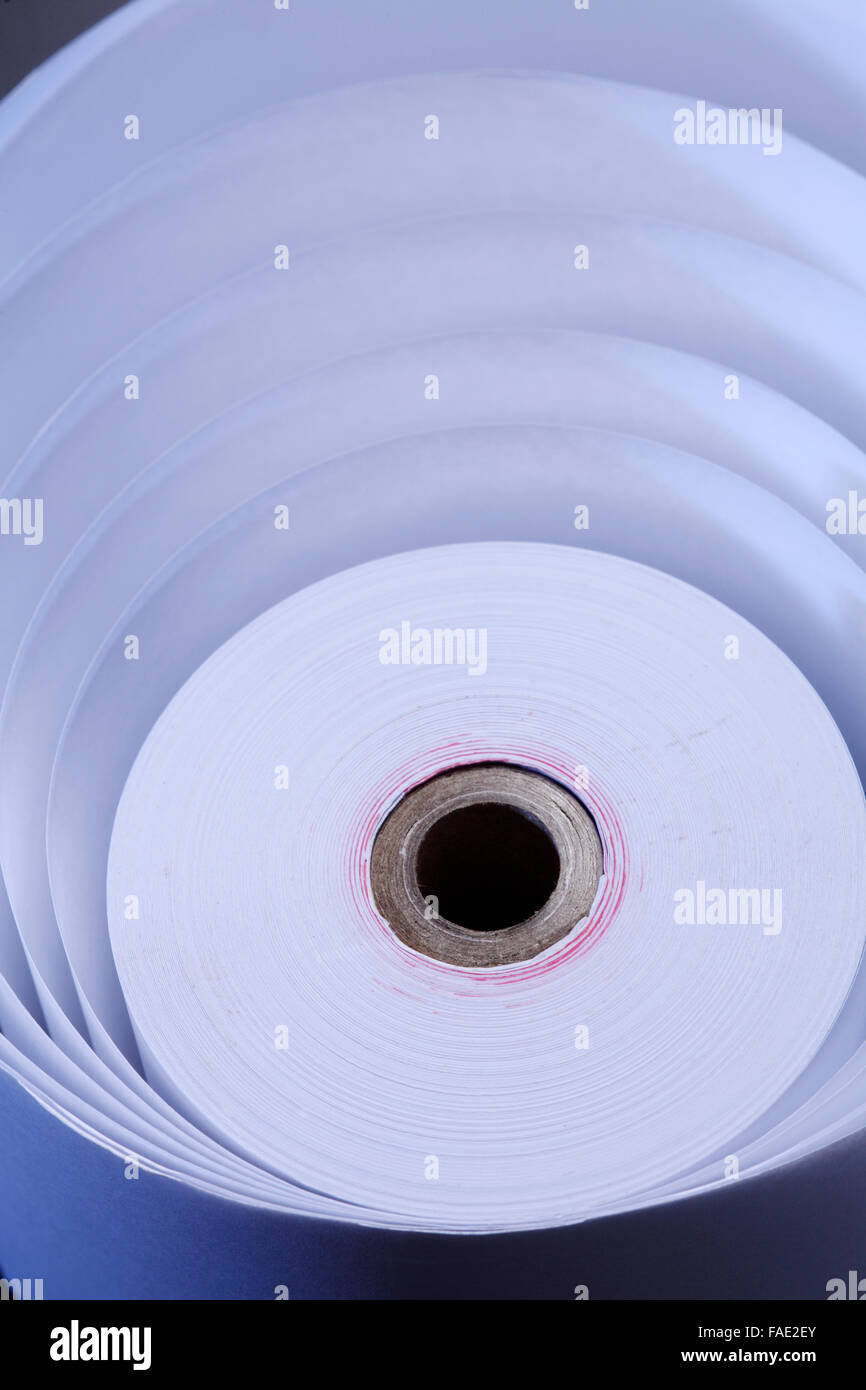 close up of the adding machine tape Stock Photo Alamy