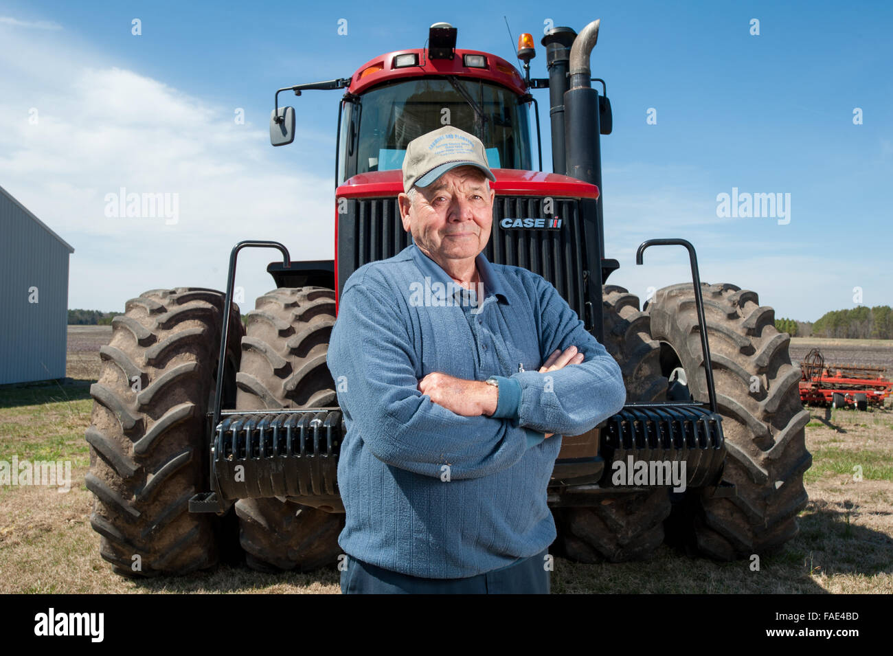 Farmer in front of a tractor in Eden, Maryland Stock Photo - Alamy