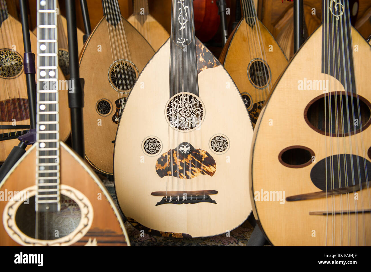 Multiple Greek Lutes Stock Photo Alamy