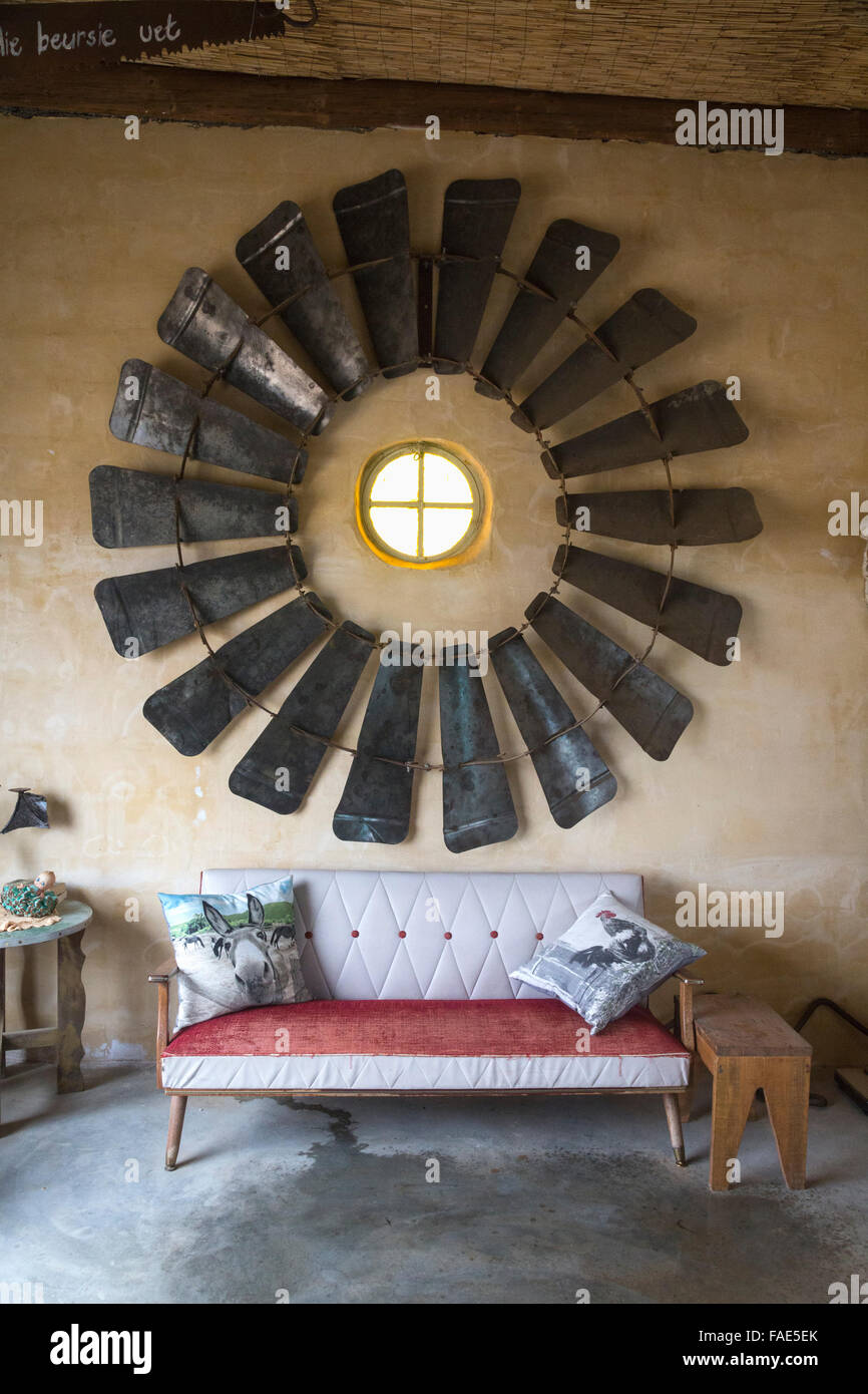 Inside the bar at the quirky Karoo roadhouse farm stall, the Tankwa Padstal, Western Cape, South Africa Stock Photo