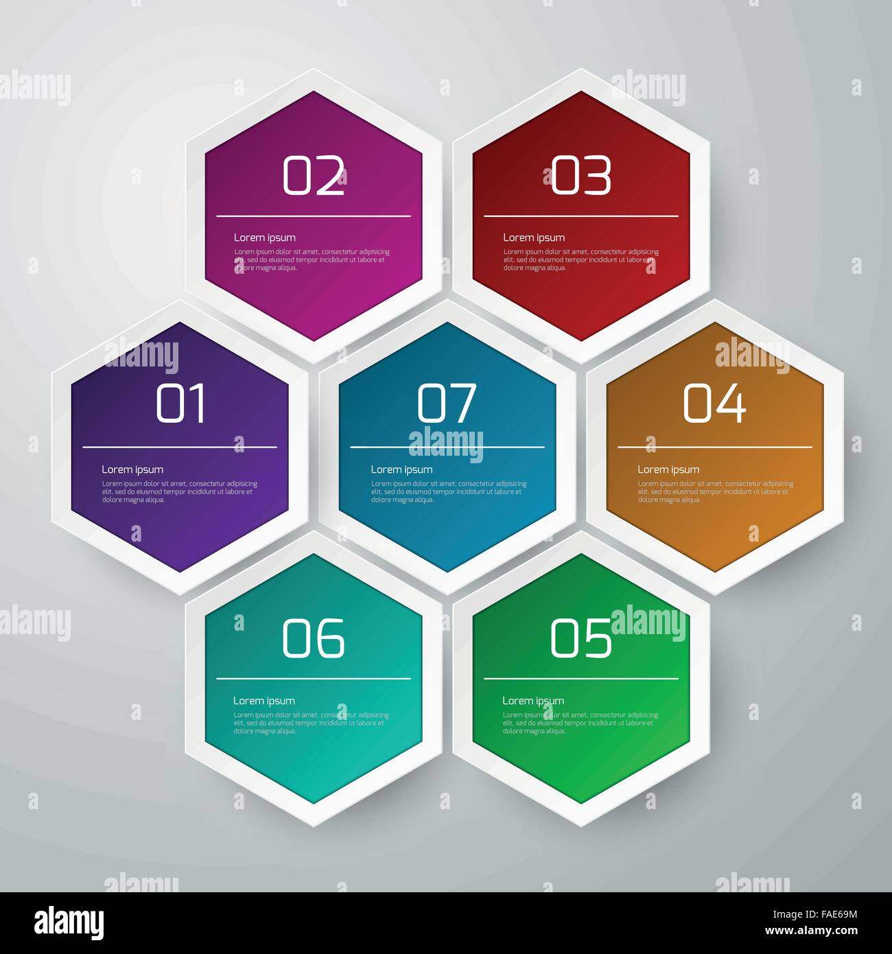 Vector illustration infographics hexagons Stock Vector Image & Art - Alamy