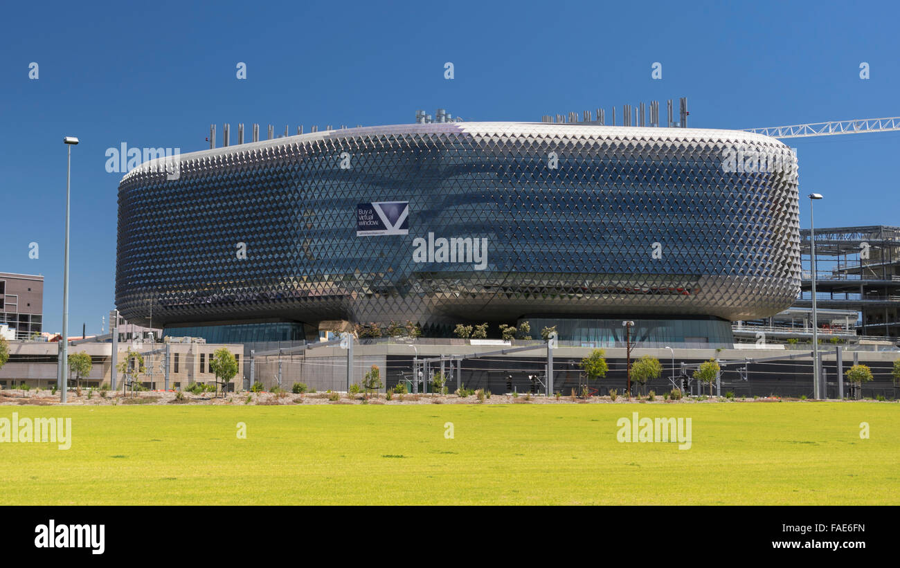 Building of the South Australian Health and Medical Research Institute, or SAHMRI, in Adelaide, South Australia. Stock Photo