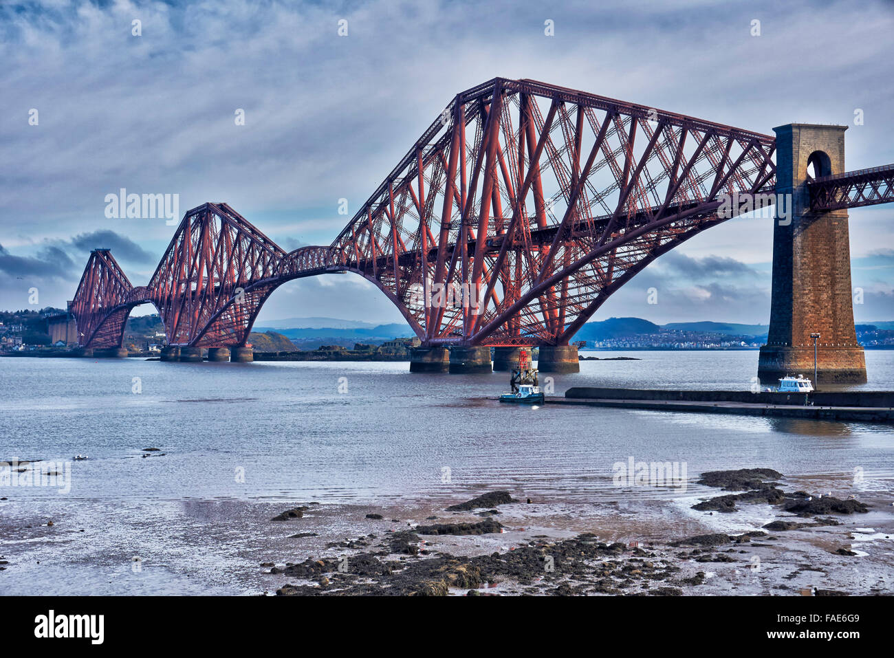 Forth Bridge is a cantilever railway bridge over the Firth of Forth ...