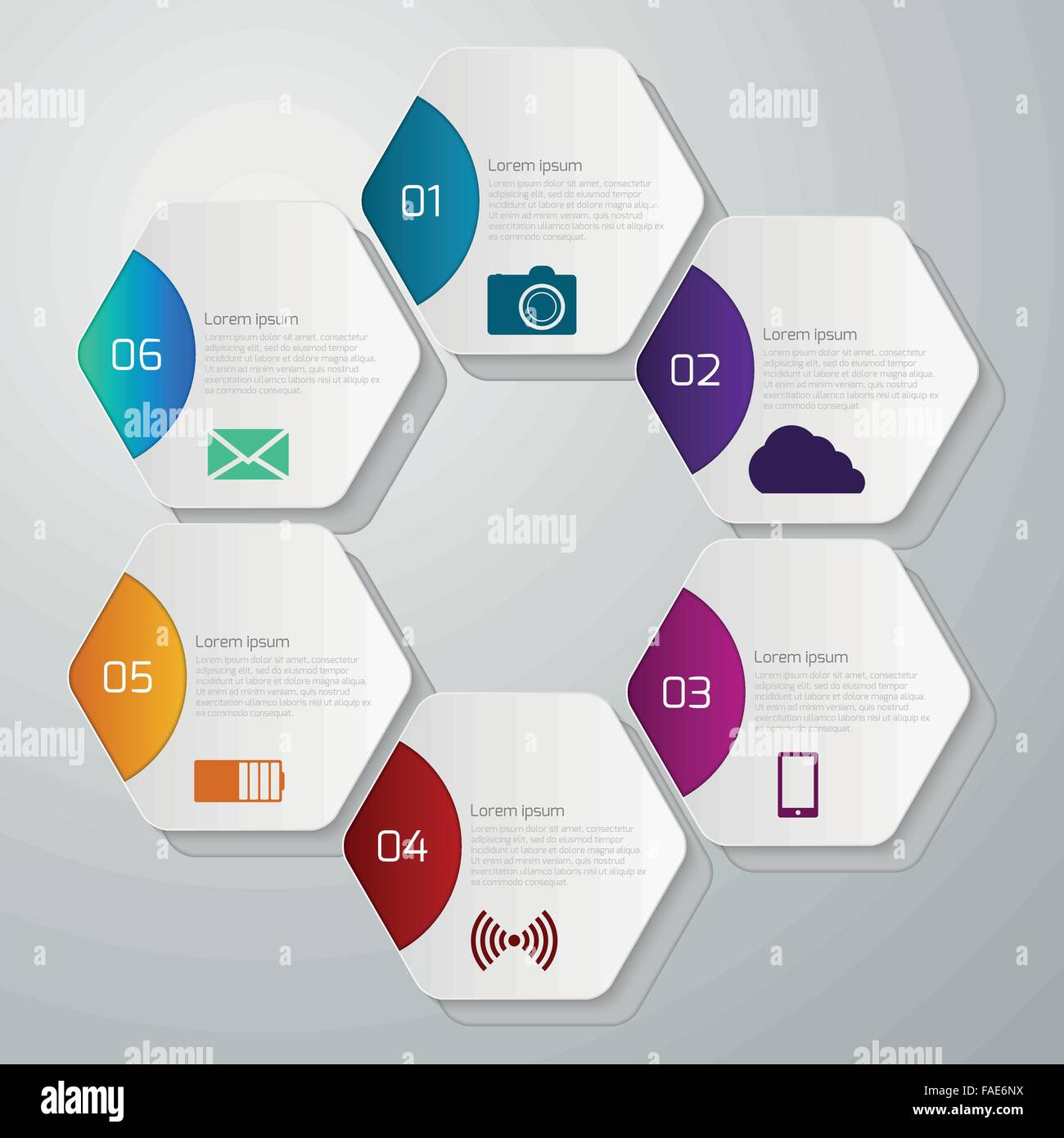 Vector illustration infographics with hexagons Stock Vector Image & Art ...