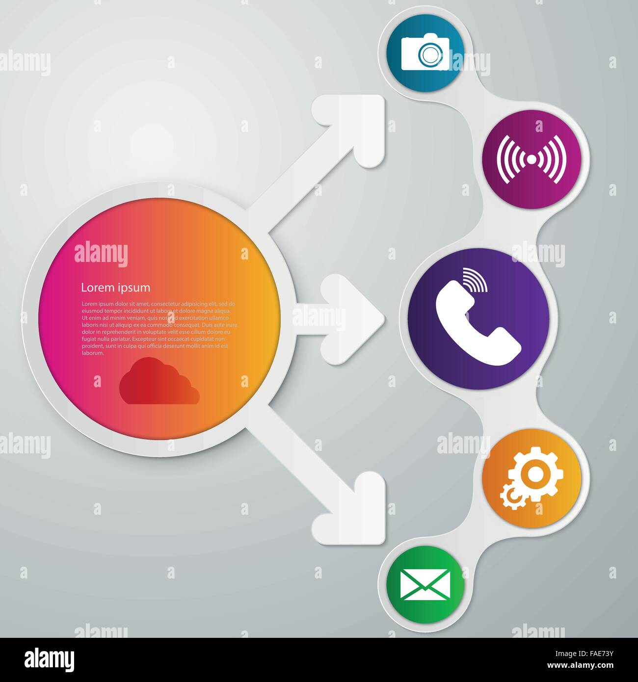 Vector illustration infographics circle arrow Stock Vector Image & Art ...