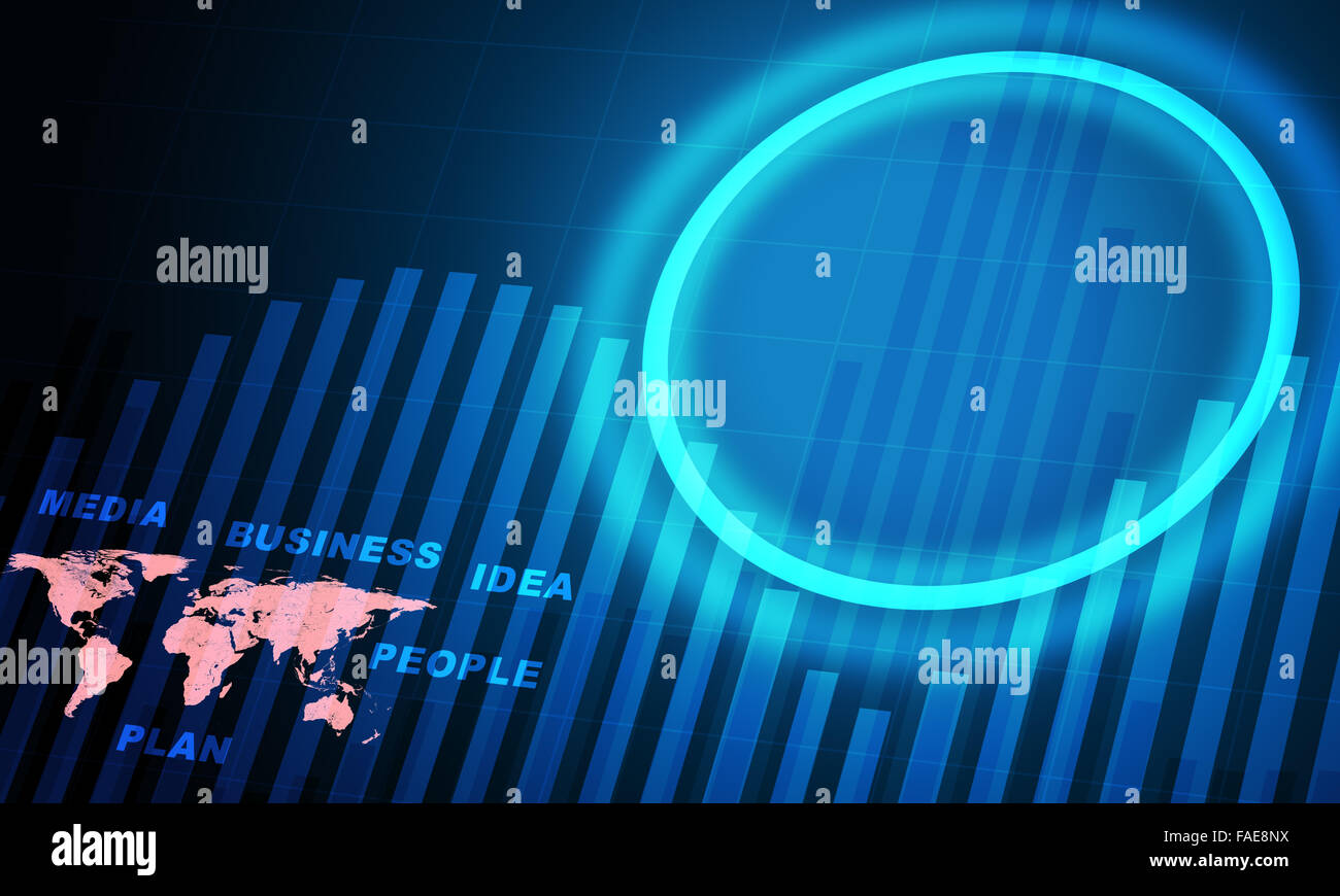 Abstract blue background with world map Stock Photo - Alamy
