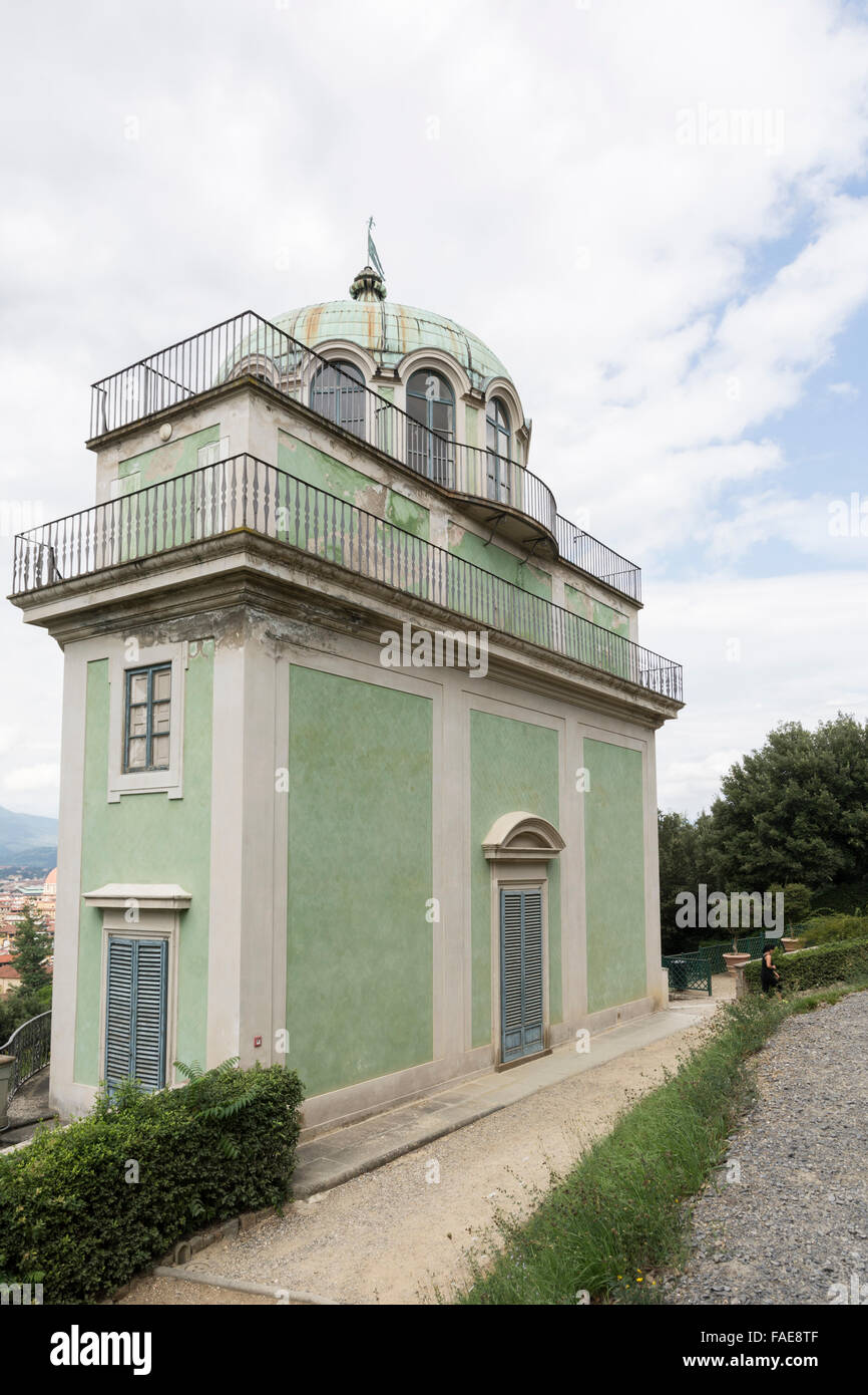 Florence,Italy-August 26,2014:View of the Kaffeehaus site inside the iBoboli's gardens in Florence-Italy during a sunny day . Stock Photo