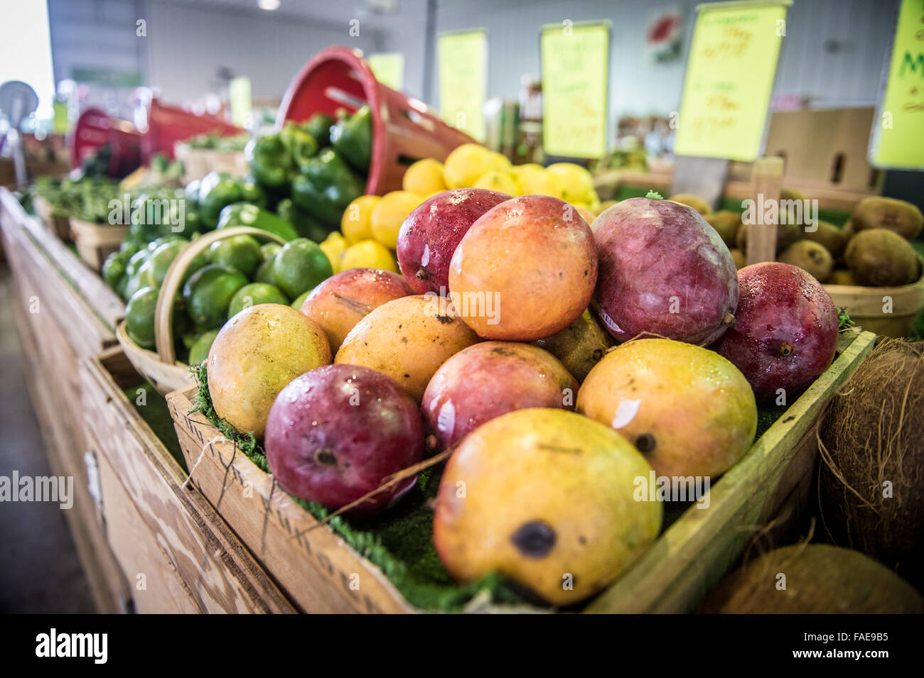 Produce at a market Stock Photo