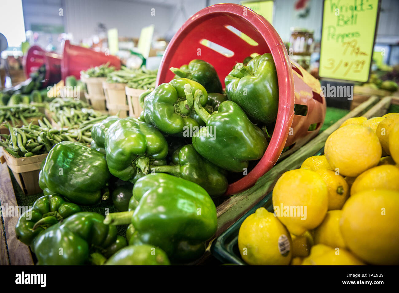 Produce at a market Stock Photo