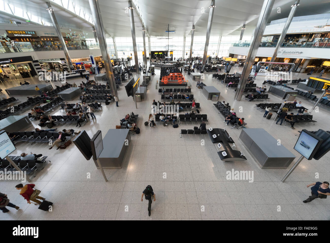 Heathrow airport Terminal 2 departures Stock Photo Alamy