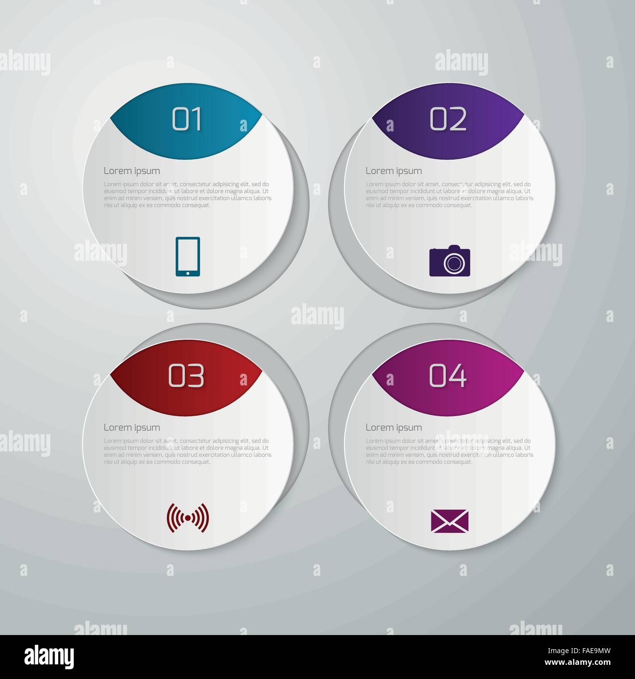 Vector illustration infographics paper circles Stock Vector Image & Art ...