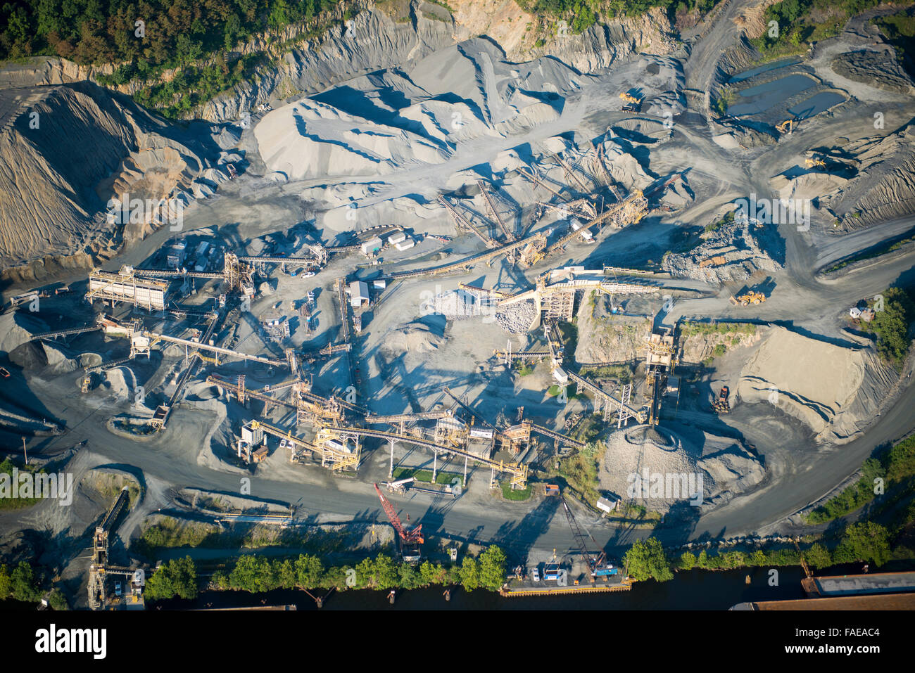 Aerial view of a quarry in Harford County, Maryland Stock Photo Alamy