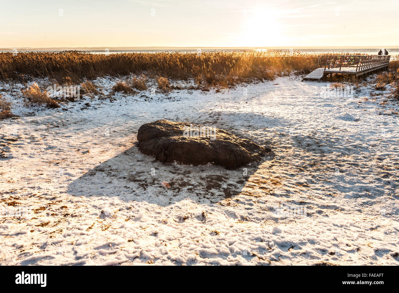 legendary blue stone - to it pagans worshipped and idolized one thousand years ago. Christians heated it in the lake, but it cre Stock Photo