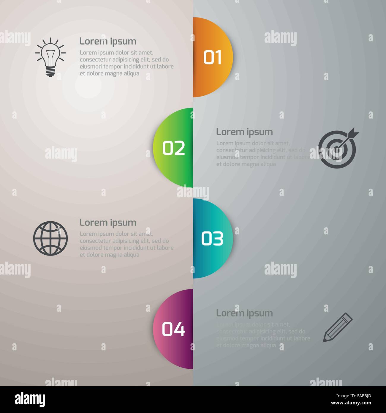 Vector illustration infographics 4 circle options Stock Vector Image ...